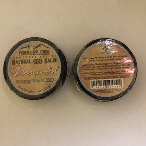 1oz Natural Salve - Unscented - 250mg CBD - Tin